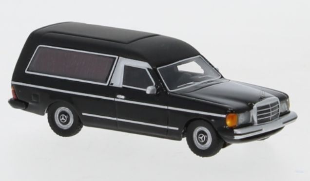 Best Of Show 1:87 Scale Mercedes W123 Hearse Black