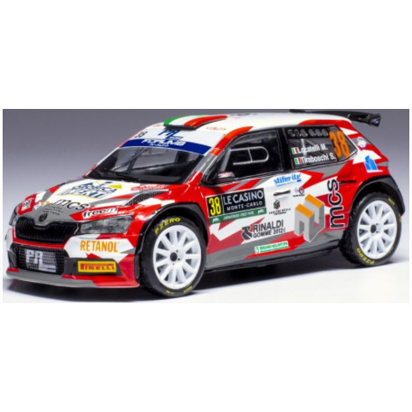 IXO 1:43 Scale Skoda Fabia Rally2 #38 WRC Rallye Monte Carlo M.Locatelli/S.Tiraboschi