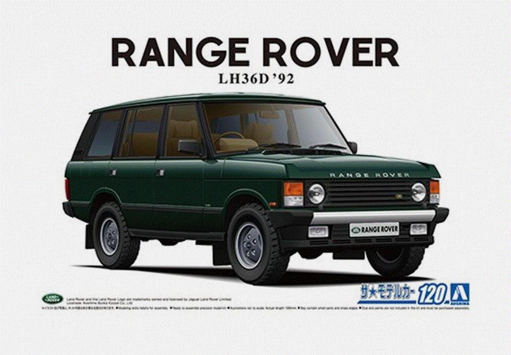 Aoshima 05796 1/24 Scale Land Rover LH36D Range Rover Classic & #8217;92 Model Kit