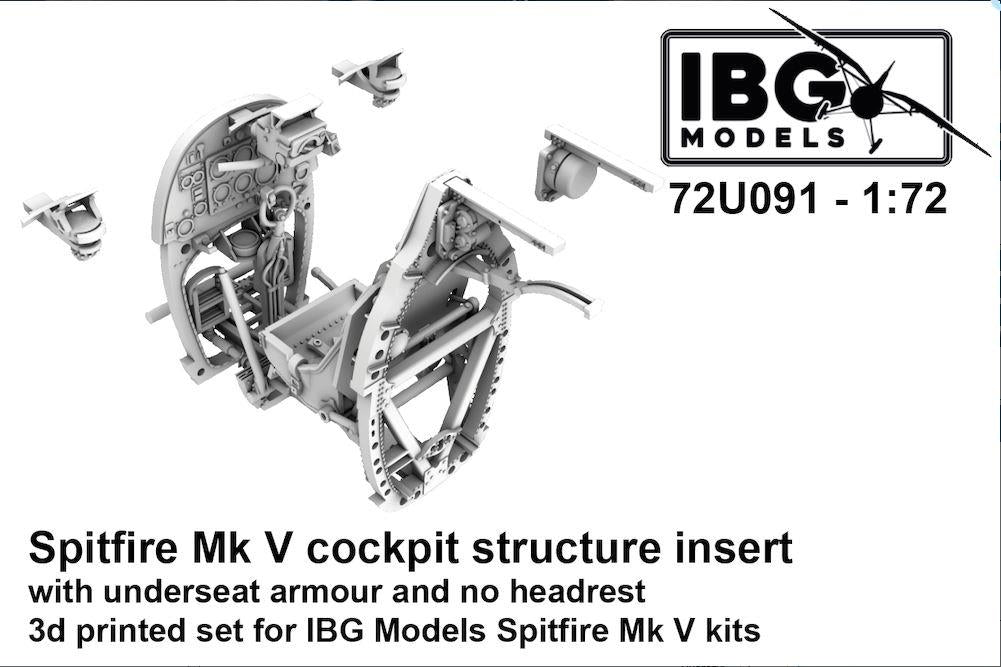 IBG Models 72U091 1/72 Scale Supermarine Spitfire Mk.V Cockpit Structure Insert # 091