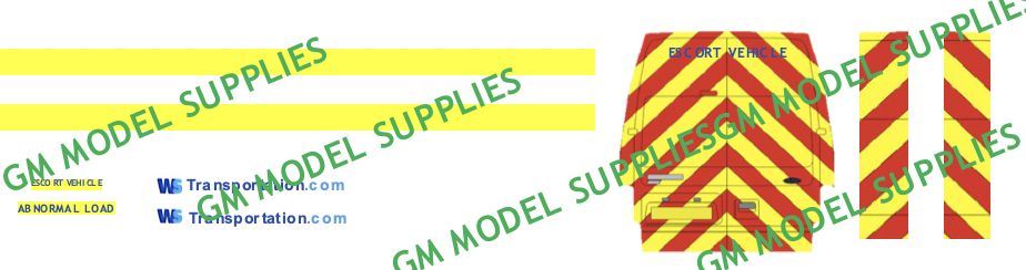 GM Model Supplies 1:76 Scale Ford Transit LWB Decal Conversion Kit 'WS Transport Livery'