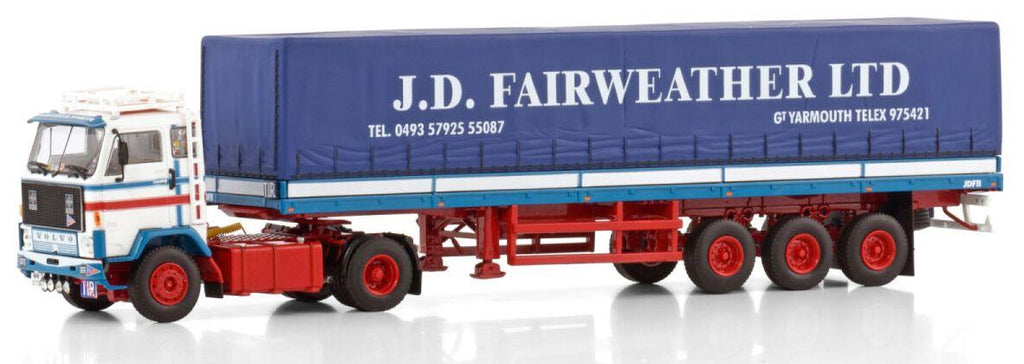WSi 1:50 Scale Volvo F89 4x2 Classic Curtainsider Trailer 3 Axle Fairweather