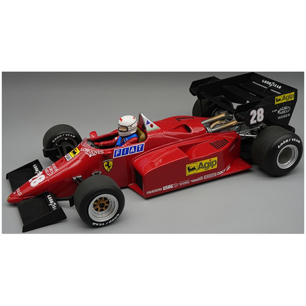 Tecnomodels 1:18 Scale Ferrari 126 C4-M2 1984 European GP #28 R. Arnoux w/Driver Figure