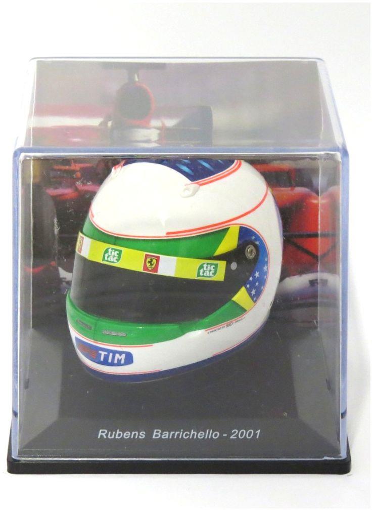 Atlas Editions 1:5th Scale Rubens Barrichello - 2001 -  GP Brasile Ferrari F1 Helmet Collection