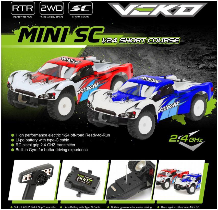 Kyosho  1:24th Scale Veko Mini SC Blue Short Course RTR w/Gyro