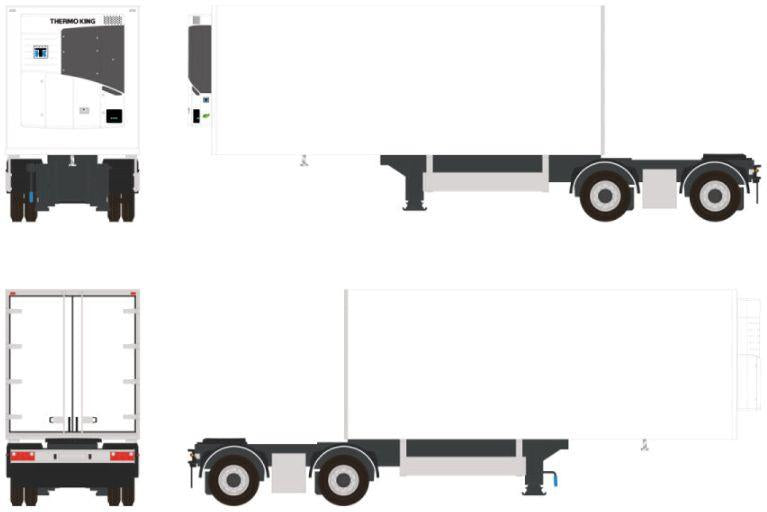 WSi 1:50th Scale 2 Axle LZV Dolly White Line
