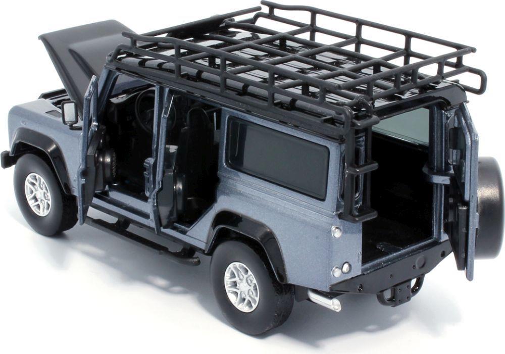 Tayumo 1:32 Scale Land Rover Defender 110 - Stornoway Grey Lights and Sound & Pull Back