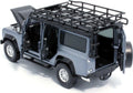 Tayumo 1:32 Scale Land Rover Defender 110 - Stornoway Grey Lights and Sound & Pull Back