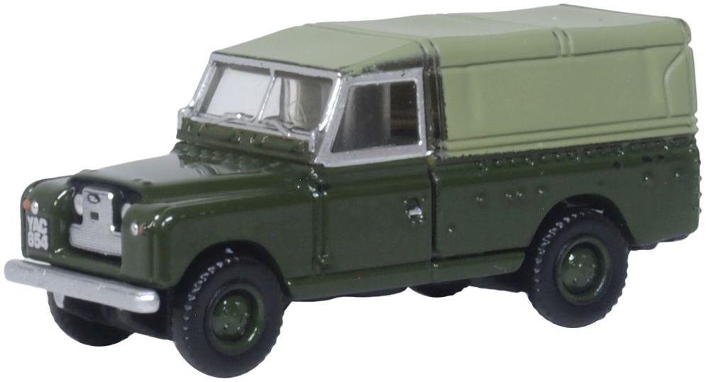 Oxford Diecast 1:120 Scale Land Rover Series 2 LWB Canvas Bronze Green