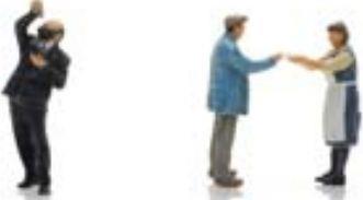 Artitec 1:87 Scale Herring Fish Shop Figures (3x) Ready Made Painted