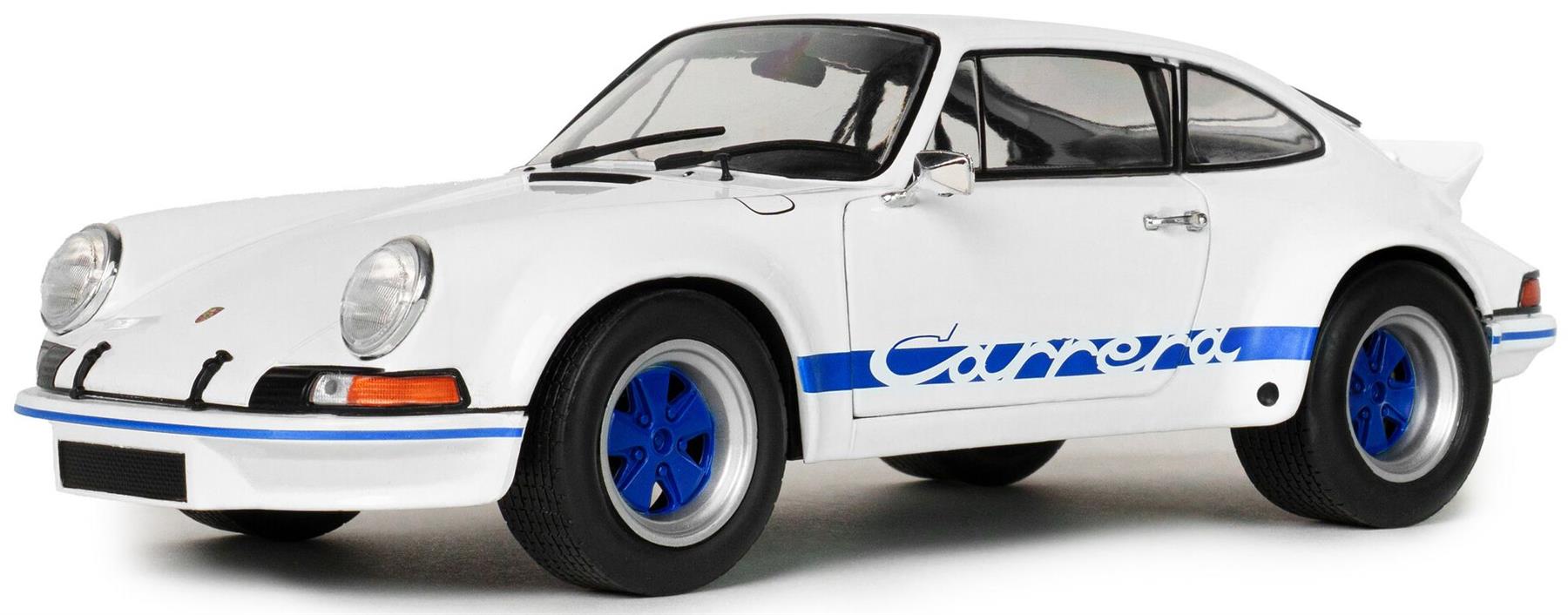 Solido  1:18th Scale Porsche 911 RSR White/Blue Carrera Stripes 1973