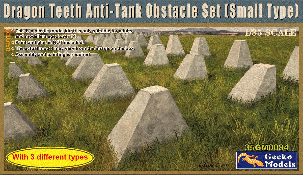 Gecko Model 35GM0084 1/35 Scale Dragon Teeth Anti-Tank Obstacle Set (Small Version)