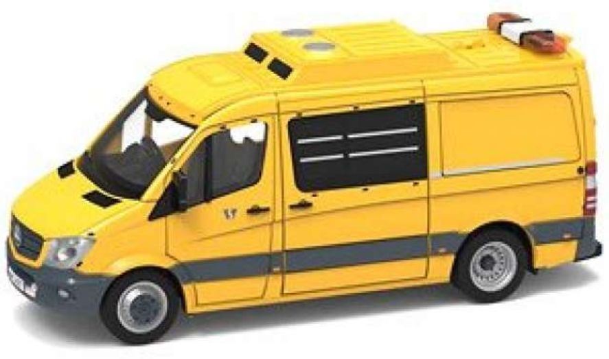 Tiny Toys 1:76 Scale Mercedes Benz Sprinter FL WSD (AM3197) Yellow