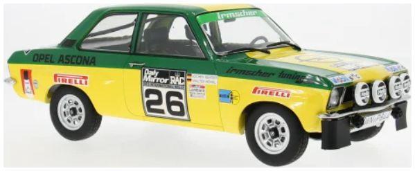 MCG model car group 1:18th Scale Opel Ascona A RAC Rally 1973 #26 Rohrl Berger