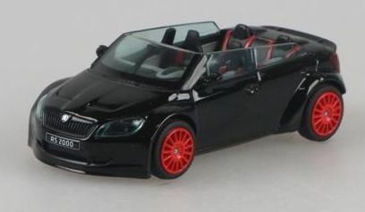 Abrex 1:43 Scale Skoda Fabia II FL RS2000 Concept (2011) Black