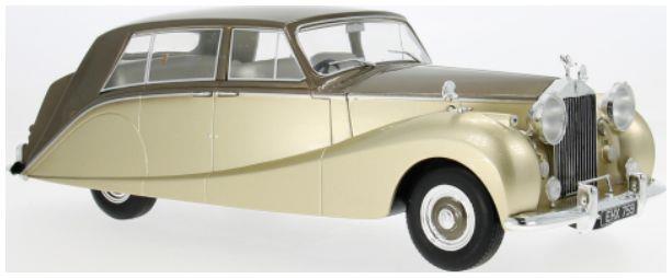 MCG Model Car Group 1:18th Scale Rolls Royce Silver Wraith Empress
by Hooper Brown/Gold 1956