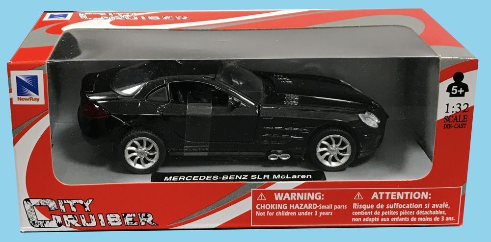 New-Ray 1:32 Scale Mercedes Benz SLR McLaren Black (Asst #50037BG)