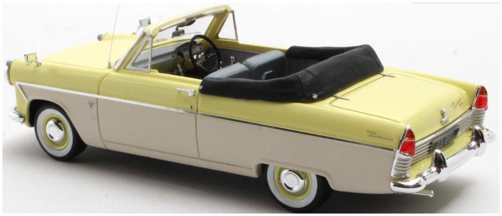 Matrix  1:43rd Scale Ford Zodiac MKII 206E Convertible Yellow White 1958-1962