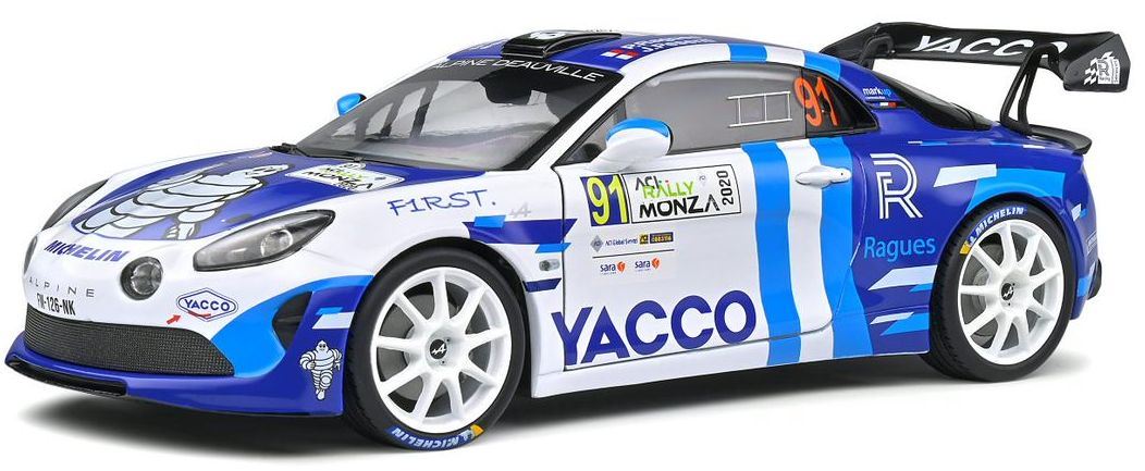 Solido 1:18 Scale Alpine A100 Rally 2020 Rally Monza #91