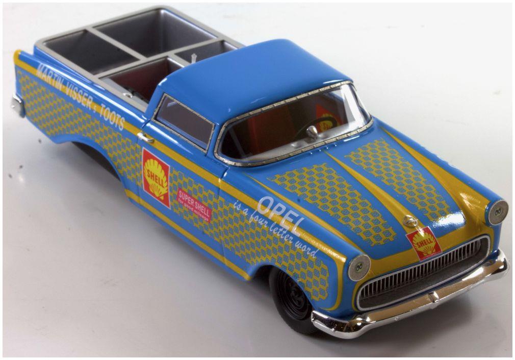 Brausi 1:43 Scale Opel Rekord P1 Caravan Shell 1959 Blue/Yellow