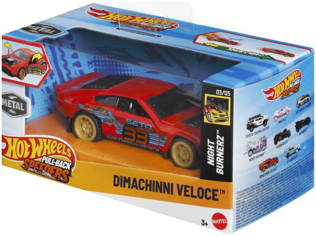 Mattel 1:43 Scale Hot Wheels Pull-Back Speeders Asortment (8pcs)