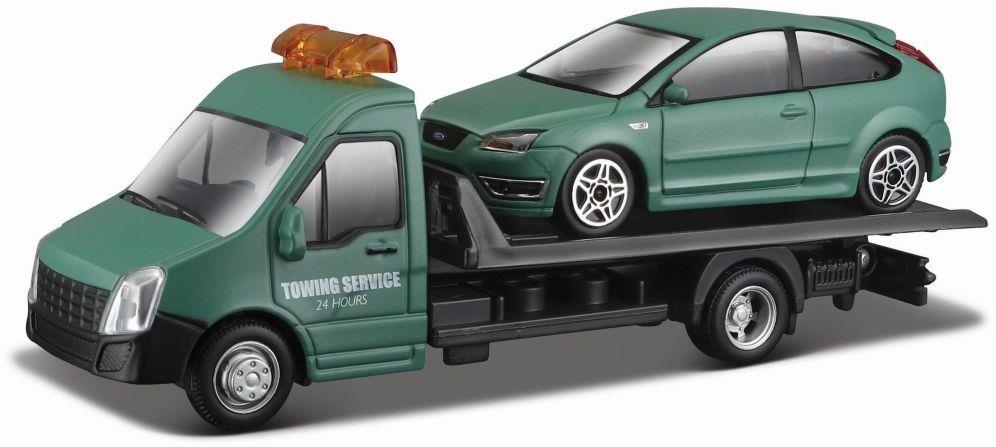 Burago 1:43 Scale Breakdown flatbed with Ford Focus