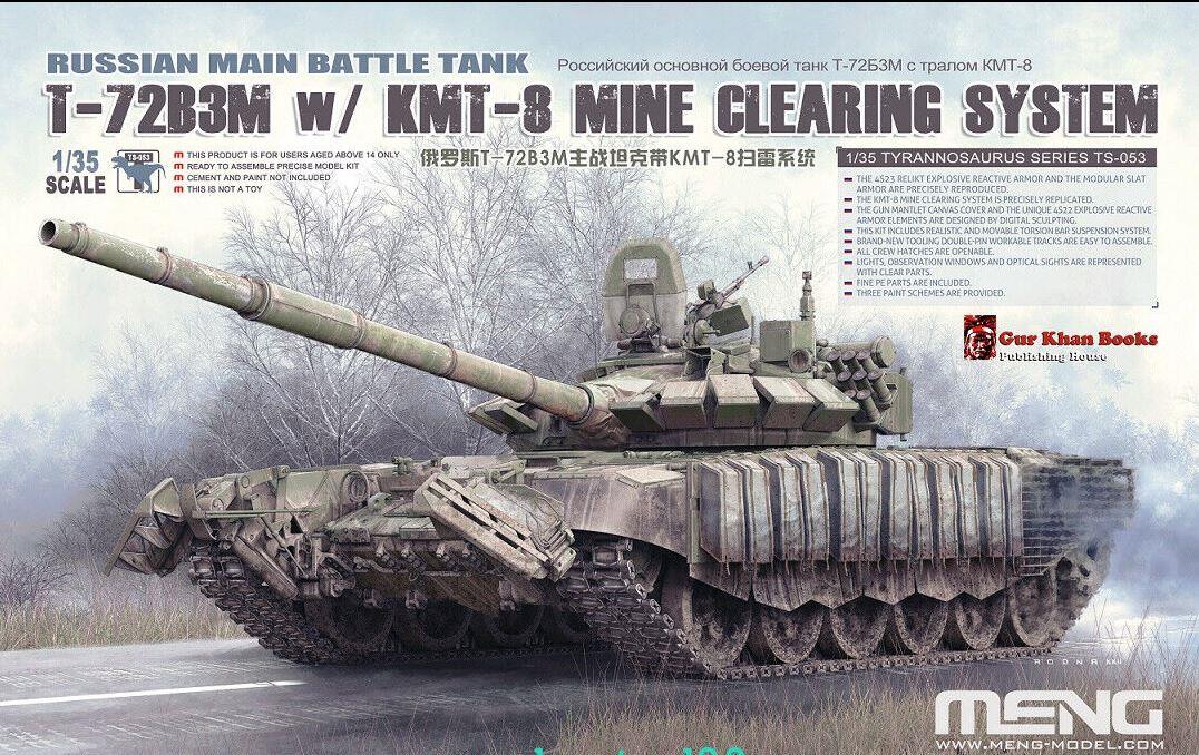 Meng 1/35 Scale RUSSIAN MBT T-72B3M w/KMT-8 MINE SYSTEM MNGTS-053