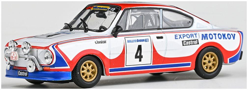 Abrex  1:43rd Scale Skoda 130RS Rallye Skoda 1978 #4 Kvaizar Kotek 1977