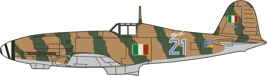 Oxford Diecast 1:72 Scale Fiat G55 Cantauro Montefusco-Bonet Squadron 1944