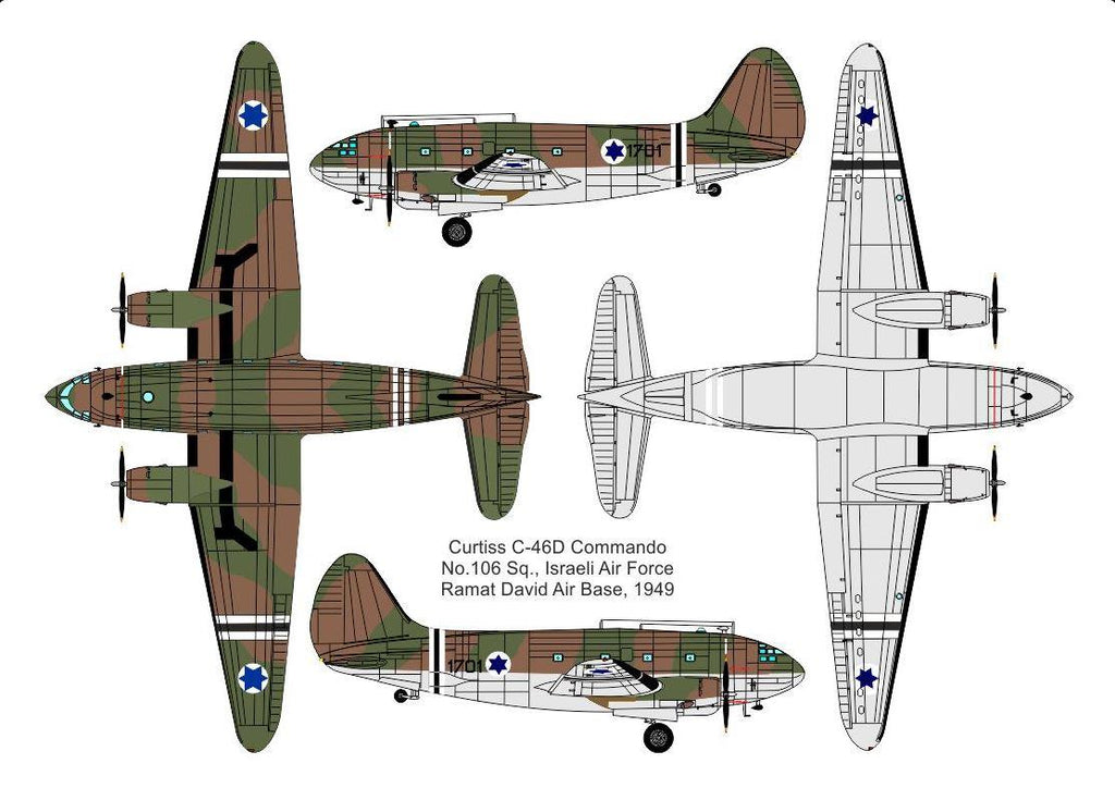 Valom 72155 1/72 Scale Curtiss C-46A Commando Israeli Air Force