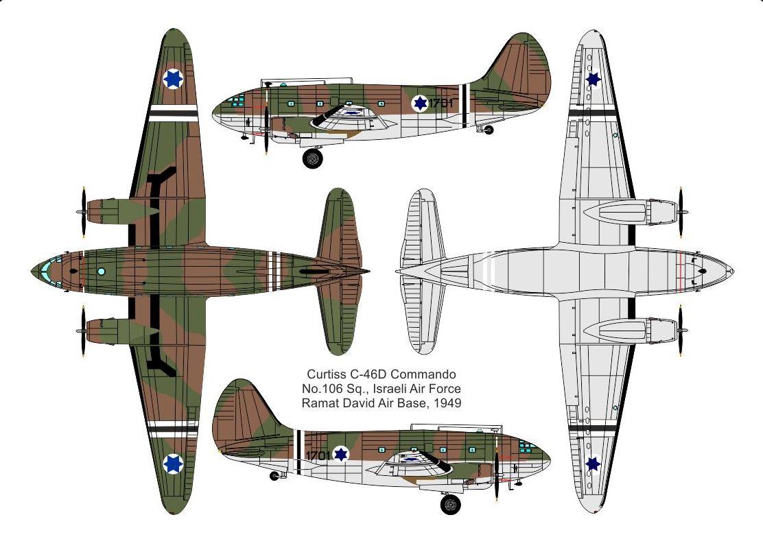 Valom 72155 1/72 Scale Curtiss C-46A Commando Israeli Air Force