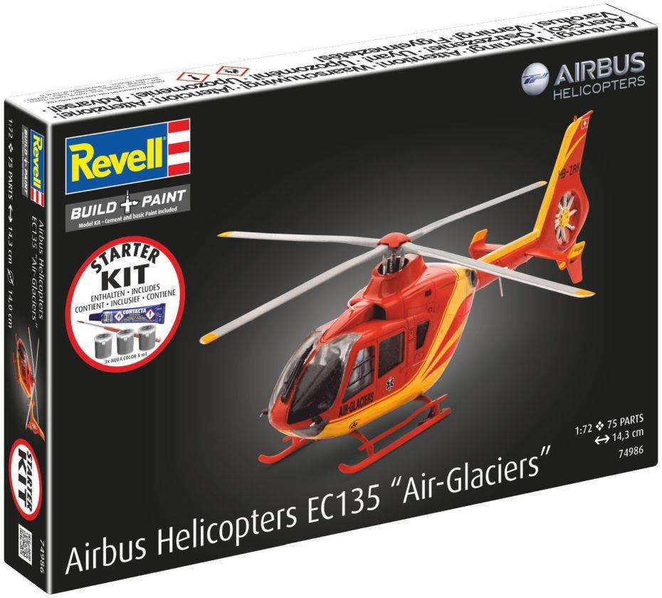 Revell  1:72nd Scale Airbus Helicopters EC135 'Air-Glaciers' Starter Kit