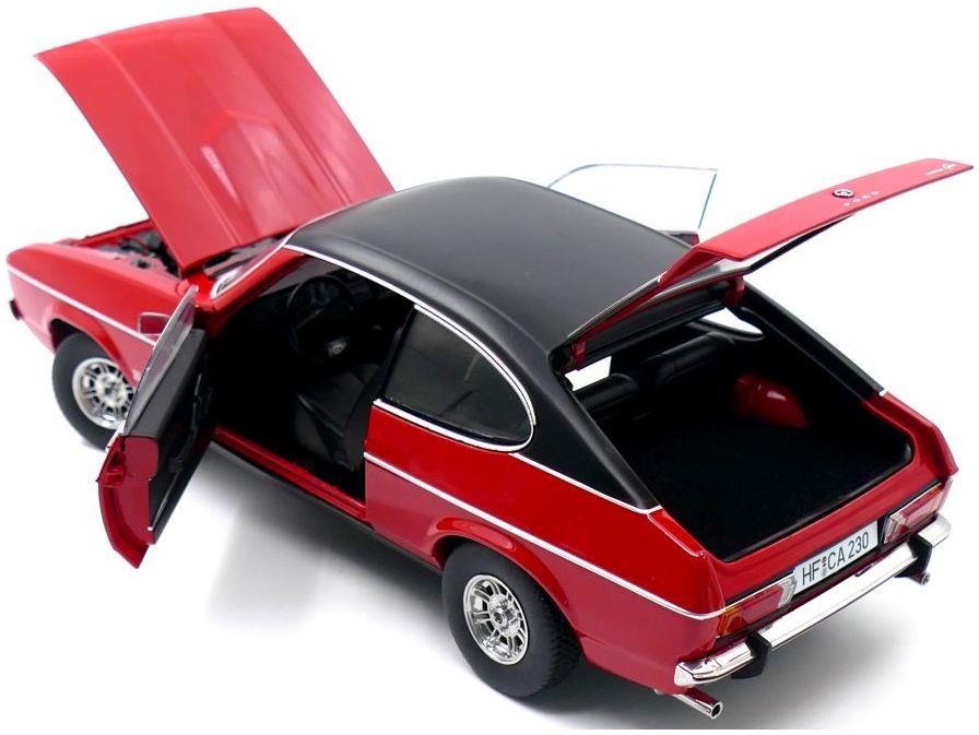 Touring Model Cars 1:18th Scale Ford Capri II Ghia 3.0 (1974 - 1977) Spanish Red w/Vinyl Top Black - 948pcs Lim