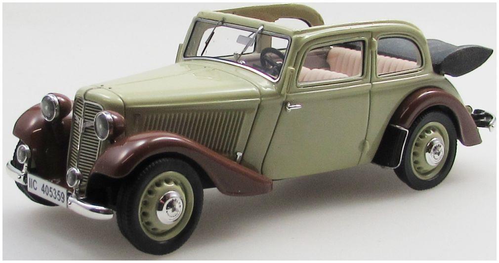 Esval 1:43rd Scale Adler Trumpf Junior Cabrio-Limo Beige Brown 2-Door Top Down 1937-41