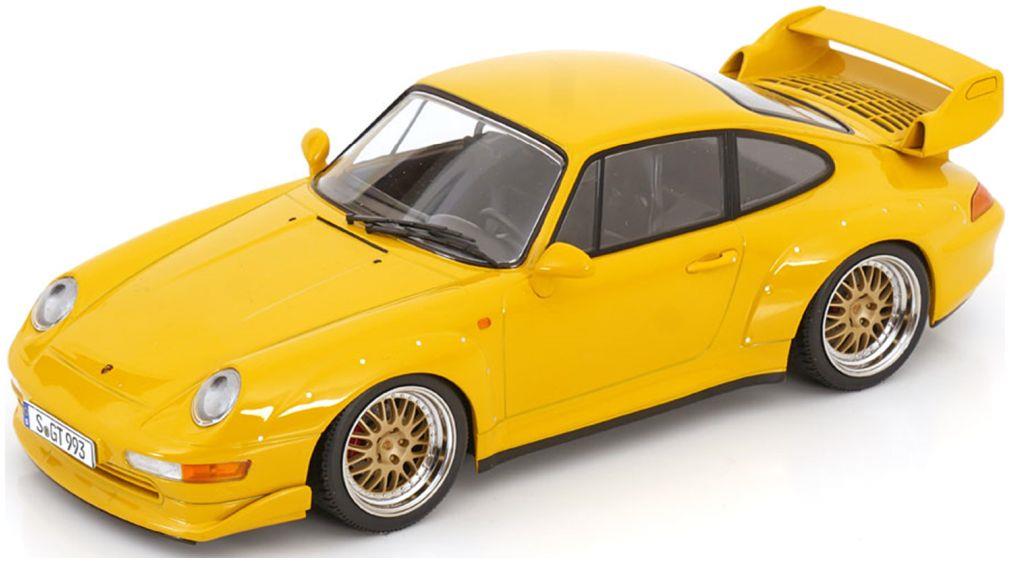 KK Scale 1:18th Scale Porsche 911 (993) GT2 1996 BBS Rims Yellow