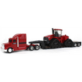Ertl 1:64 Scale Case IH Semi Truck w/Lowloader and Case IH Quadtrac 620