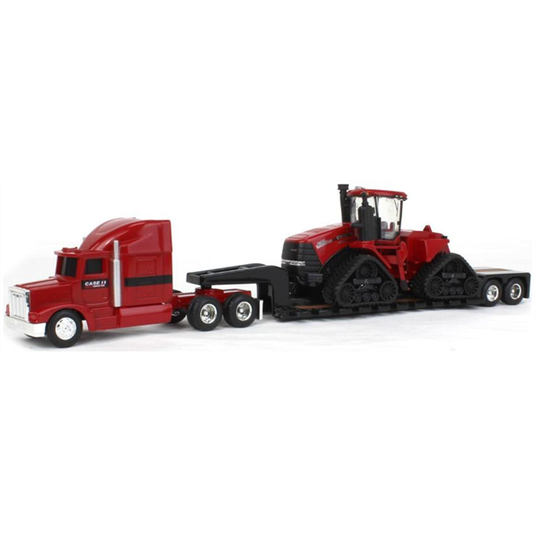 Ertl 1:64 Scale Case IH Semi Truck w/Lowloader and Case IH Quadtrac 620