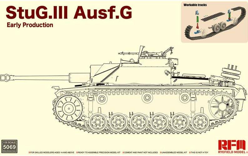 Rye Field  5069 1/35 Scale StuG. III Ausf. G Early Prod with workable track links