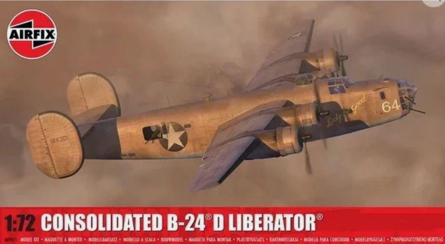 Airfix A09011 1/72 Scale Consolidated B-24D Liberator 1/72 Scale Plastic Model STRATEGIC BOMBING