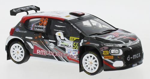 IXO 1:43 Scale Citroen C3 R5 #56 WRC Rallye Monza 2020 S.Lefebvre/T.Dubios
