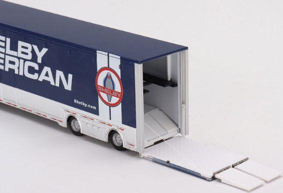Truescale TSM 1:64 Scale Western Star 49X w/Racing Transporter + Shelby GT500 SE Widebody Performance Blue