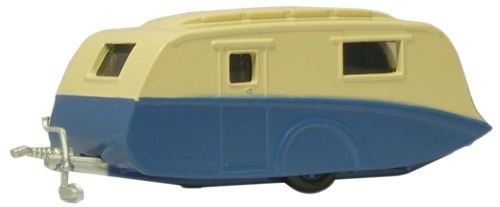 Oxford Diecast 1:148 Scale Caravan - Blue/Cream