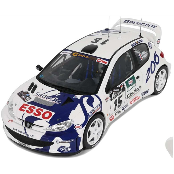 OTTO 1:12 Scale Peugeot 206 WRC White Tour De Corse 1999
