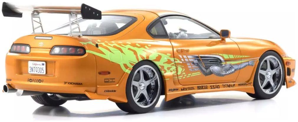 Kyosho  1:18th Scale Toyota Supra Turbo Fast and Furious Orange Pearl