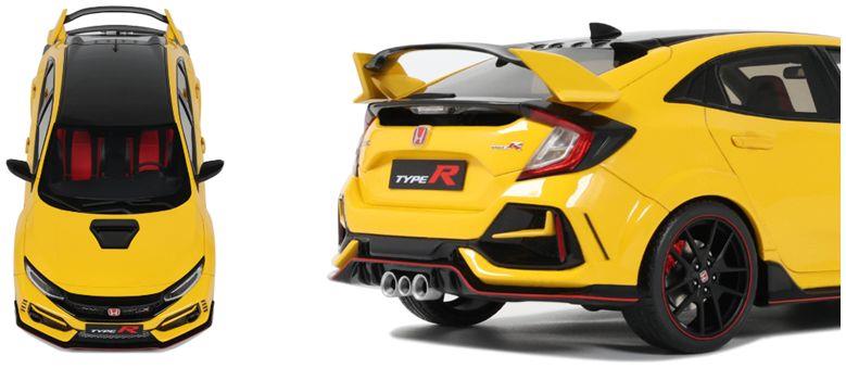 OTTO 1:18th Scale Honda Civic Type R FK8 Euro Spec Sunlight Yellow 2020