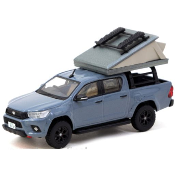 Tarmac Models 1:64 Scale Toyota Hilux Grey w/Roof Tent