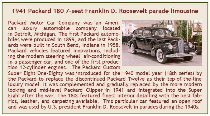 Esval 1:43rd Scale Packard 180 Franklin D. Roosevelt Parade Limousine w/Closed Roof 1941