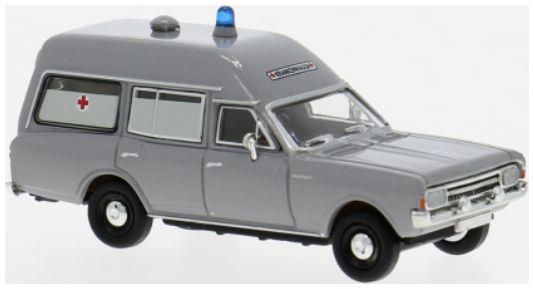 Brekina  1:87th Scale Opel Rekord C KTW Grey 1968 DRK