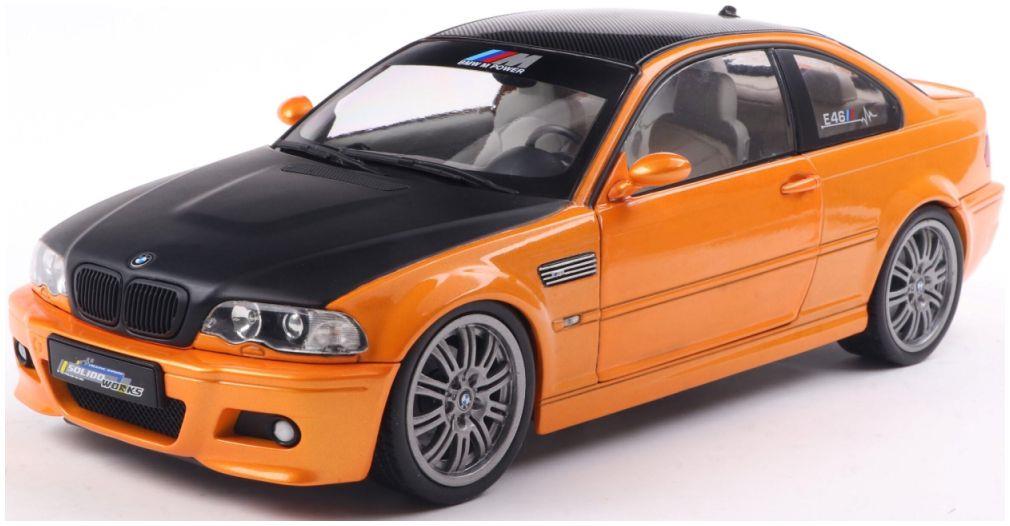 Solido 1:18th Scale BMW E46 M3 Coupe Solido Works Orange 2000