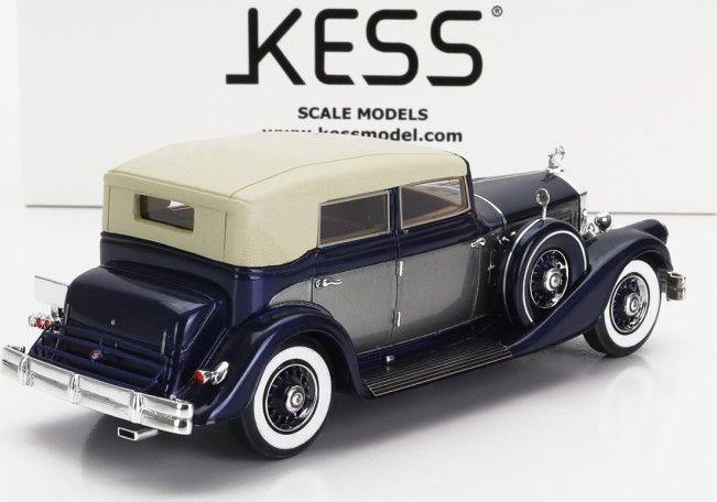 Kess 1:43 Scale Pierce Arrow 124 Blue/Silver Convertible Berline Sedan Le Baron Closed 1933